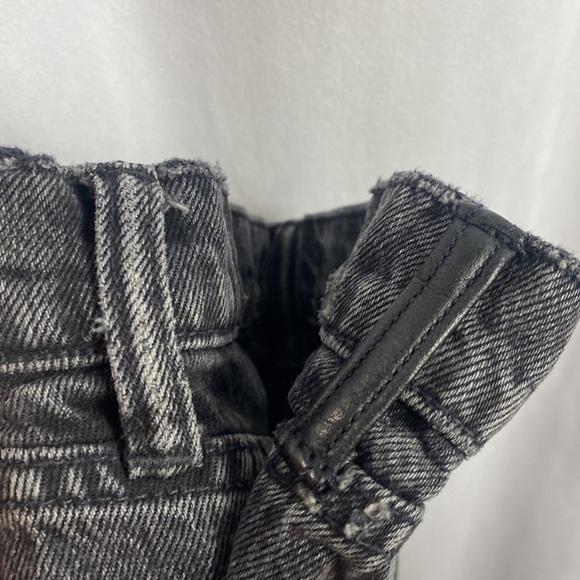 Alexander Wang x Denim Grey Aged Denim Skirt Chunky Side Zipper - Size 26 - Picture 13 of 13